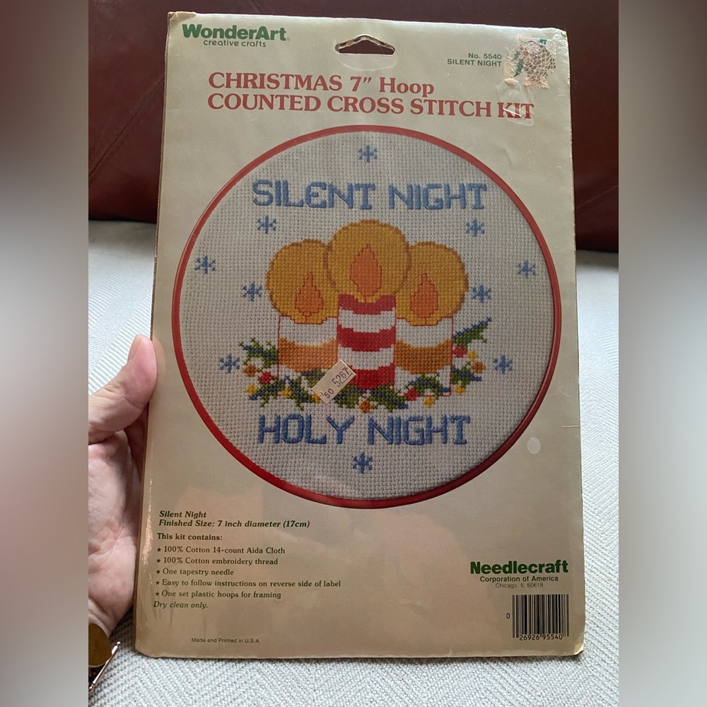 Vintage Christmas Cross Stitch Kit - Silent Night